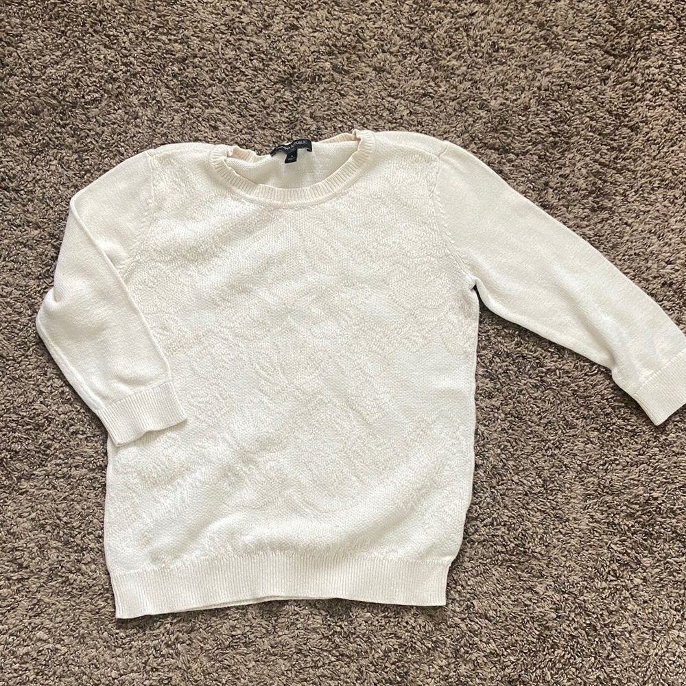 🧶 Banana Republic Cream Crewneck Sweater